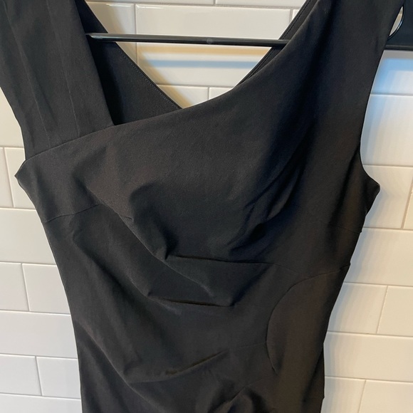 NWT MUXXN asymmetrical neck black pencil dress - Size S - Picture 3 of 7